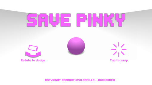 Save Pinky Splash Screen
